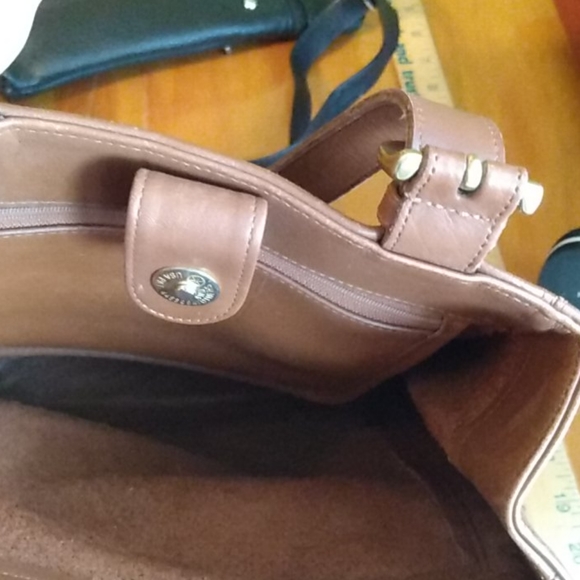 Brown leather coach bag - Picture 3 of 5
